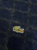 Vintage Lacoste Check Knit Crewneck Sweater – Navy Blue