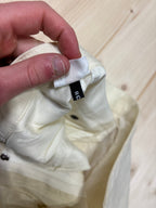 Pantalone Donna Beige in Lino a Vita Alta Vintage