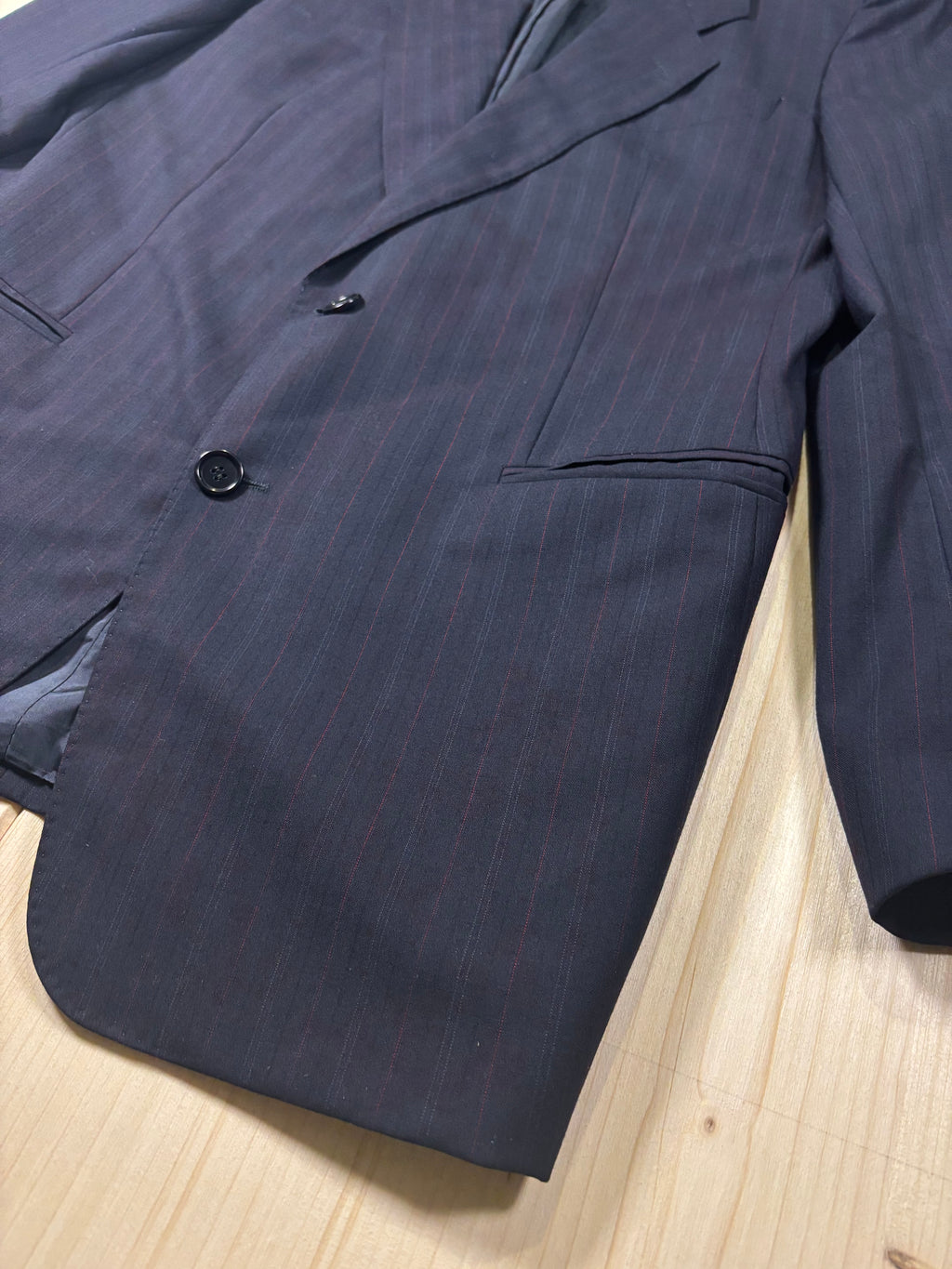 BOSS by Hugo Boss Navy Pinstripe Pure New Wool Blazer