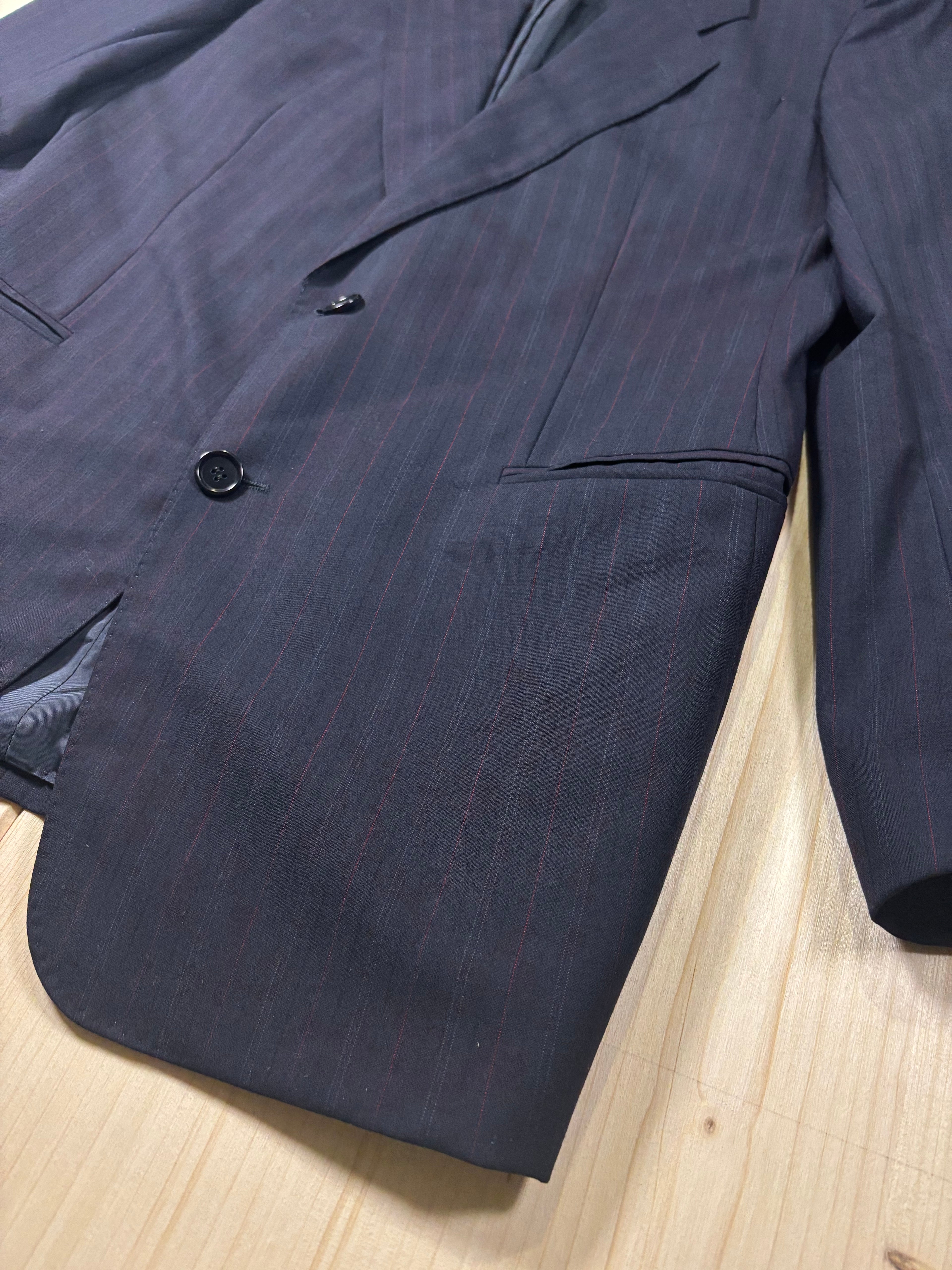 BOSS by Hugo Boss Navy Pinstripe Pure New Wool Blazer