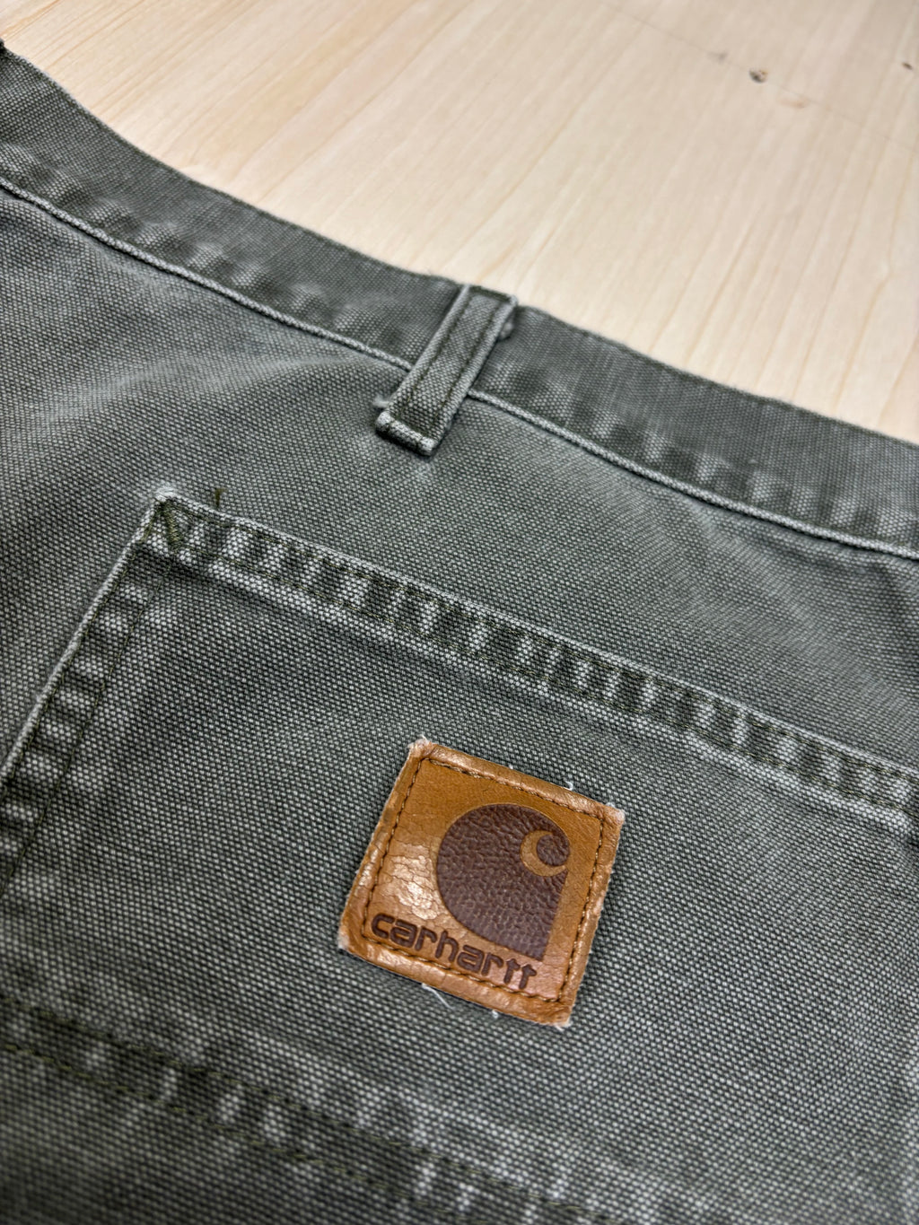 Carhartt Olive Carpenter Shorts Utility Workwear