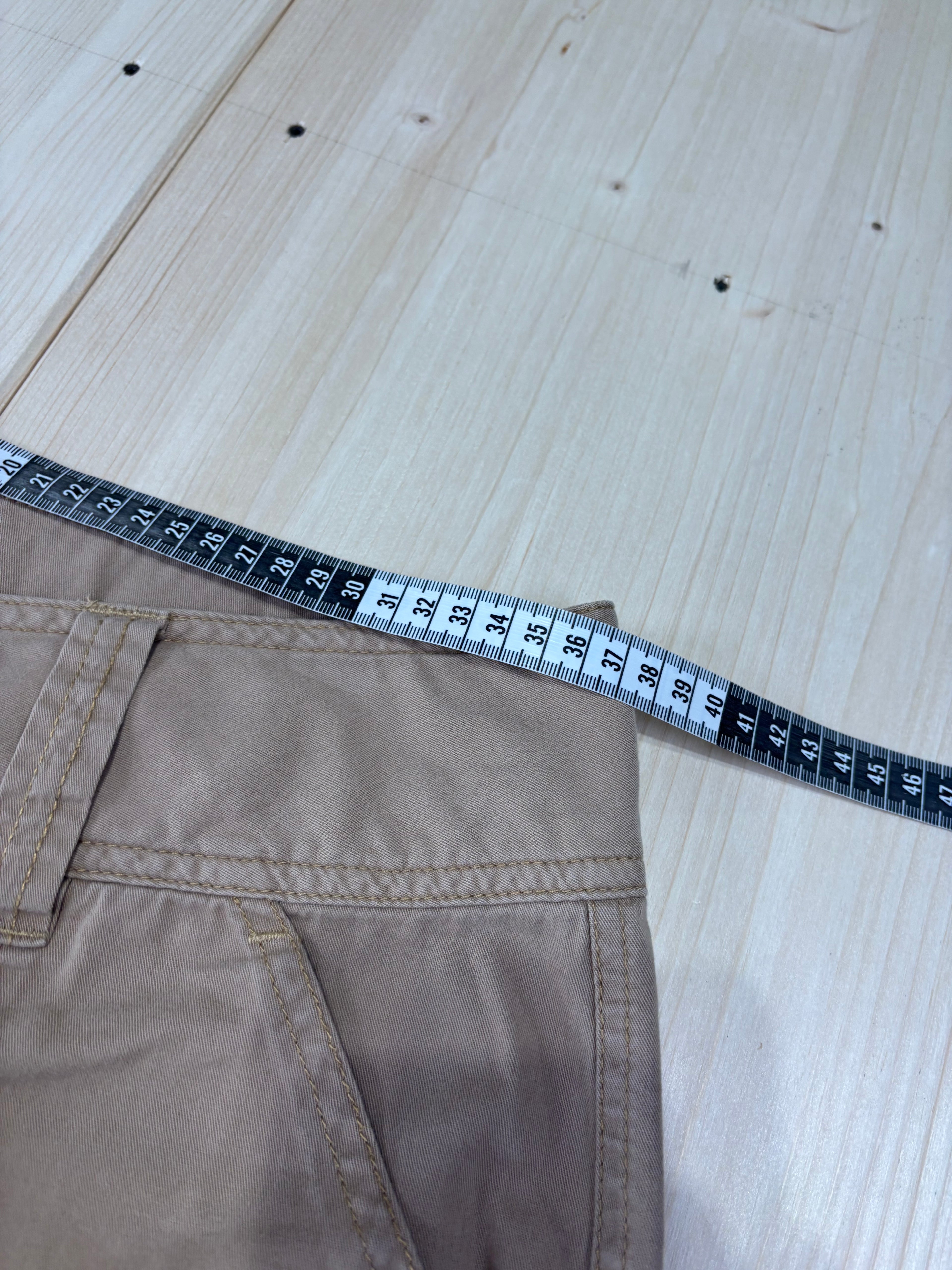 Pantalone Cargo Capri Donna Beige Vintage