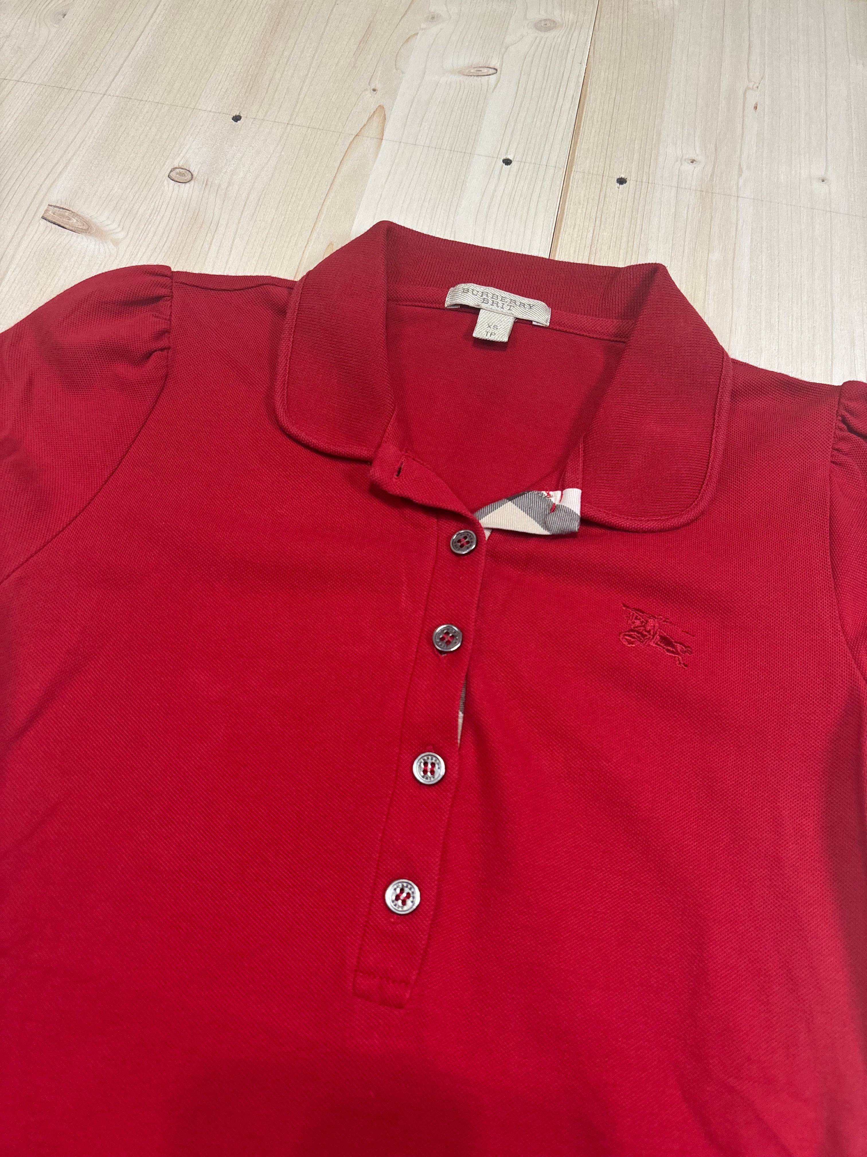 Polo Burberry Rossa Vintage