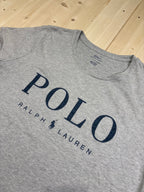 T-Shirt Polo Ralph Lauren Grigia con Logo Frontale - Maglietta Casual Donna