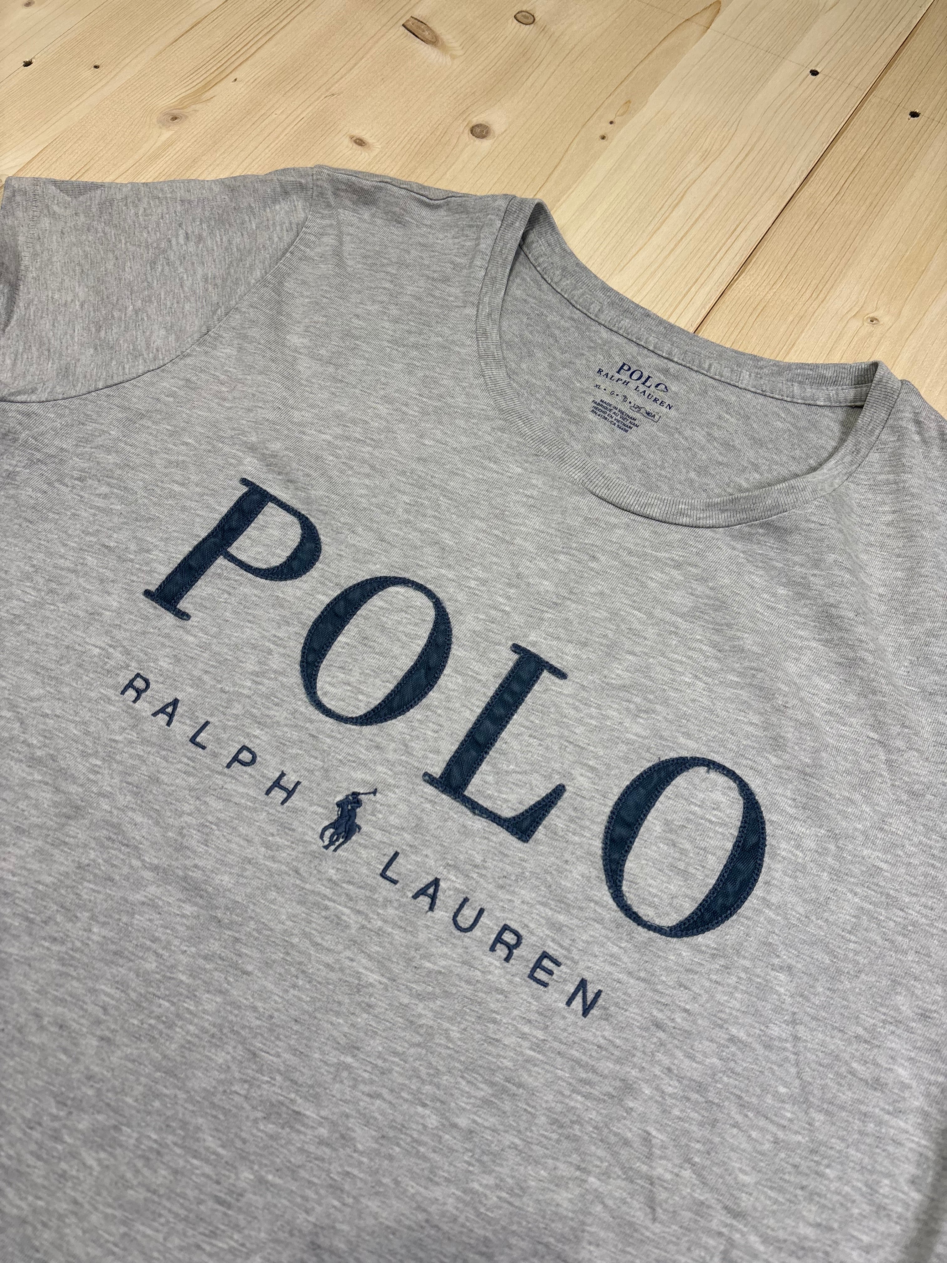T-Shirt Polo Ralph Lauren Grigia con Logo Frontale - Maglietta Casual Donna