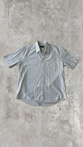 Blue & White Striped Short Sleeve Shirt