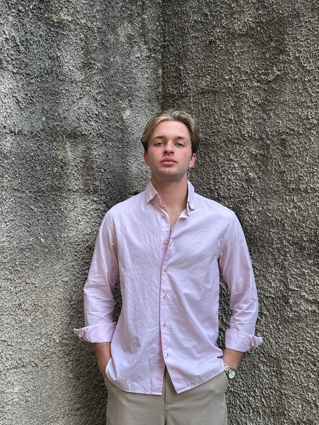 Selezione Grigio Light Pink Button-Up Shirt