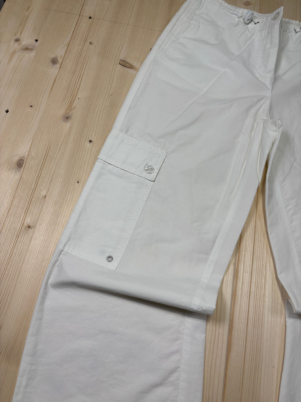Pantalone Cargo Donna Bianco Vintage