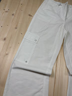 Pantalone Cargo Donna Bianco Vintage