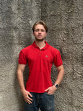 Polo Lacoste Uomo Rossa con Taschino e Logo Ricamato – Regular Fit