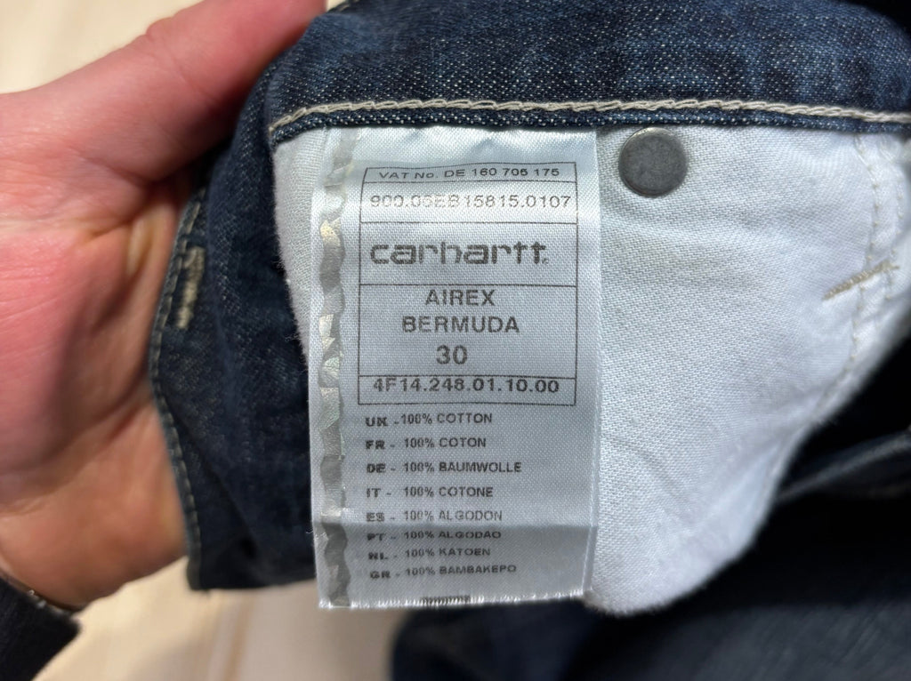 Vintage Carhartt Denim Carpenter Shorts Dark Wash Workwear