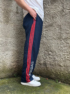 Adidas Vintage Track Pants Blu Navy Rosso Loose Fit