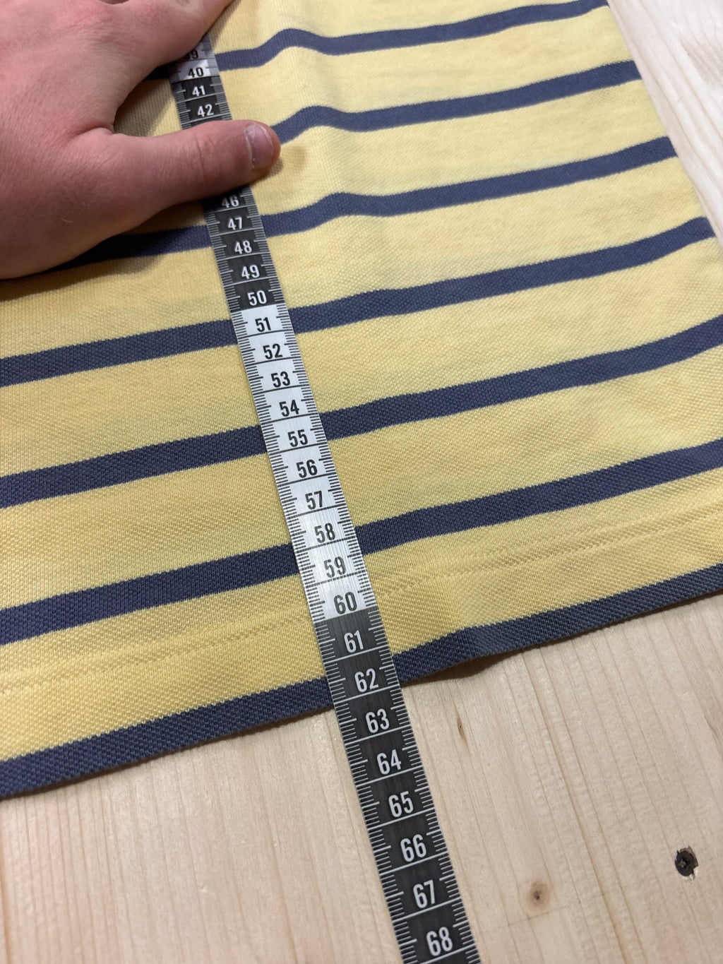 Polo Ralph Lauren Uomo Gialla a Righe Blu con Logo Ricamato