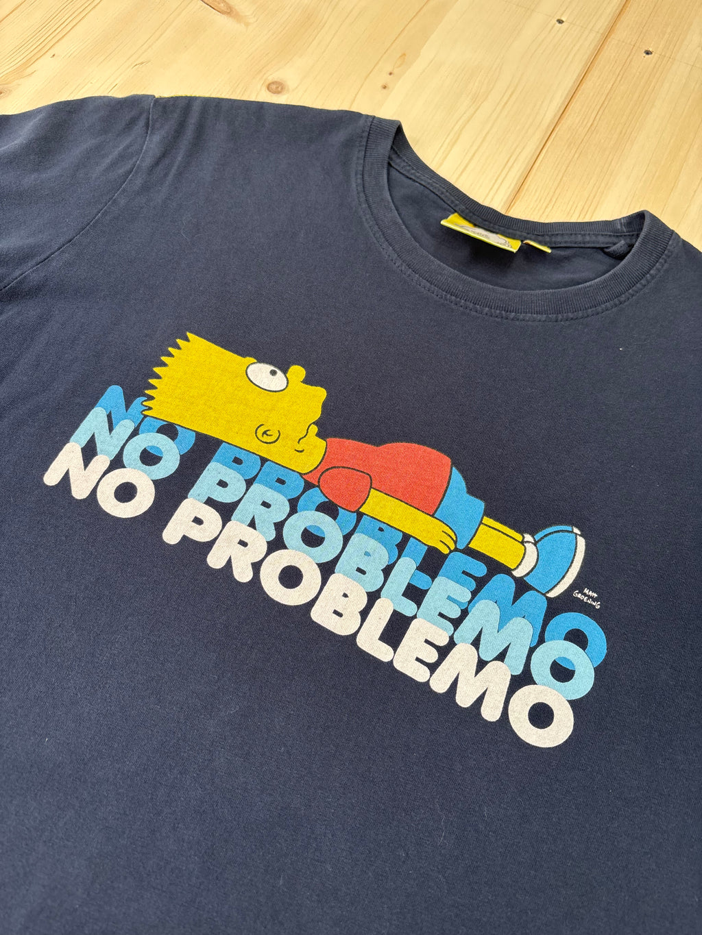 T-shirt Bart Simpson “No Problemo” Blu Navy