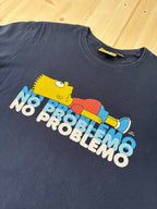 T-shirt Bart Simpson “No Problemo” Blu Navy
