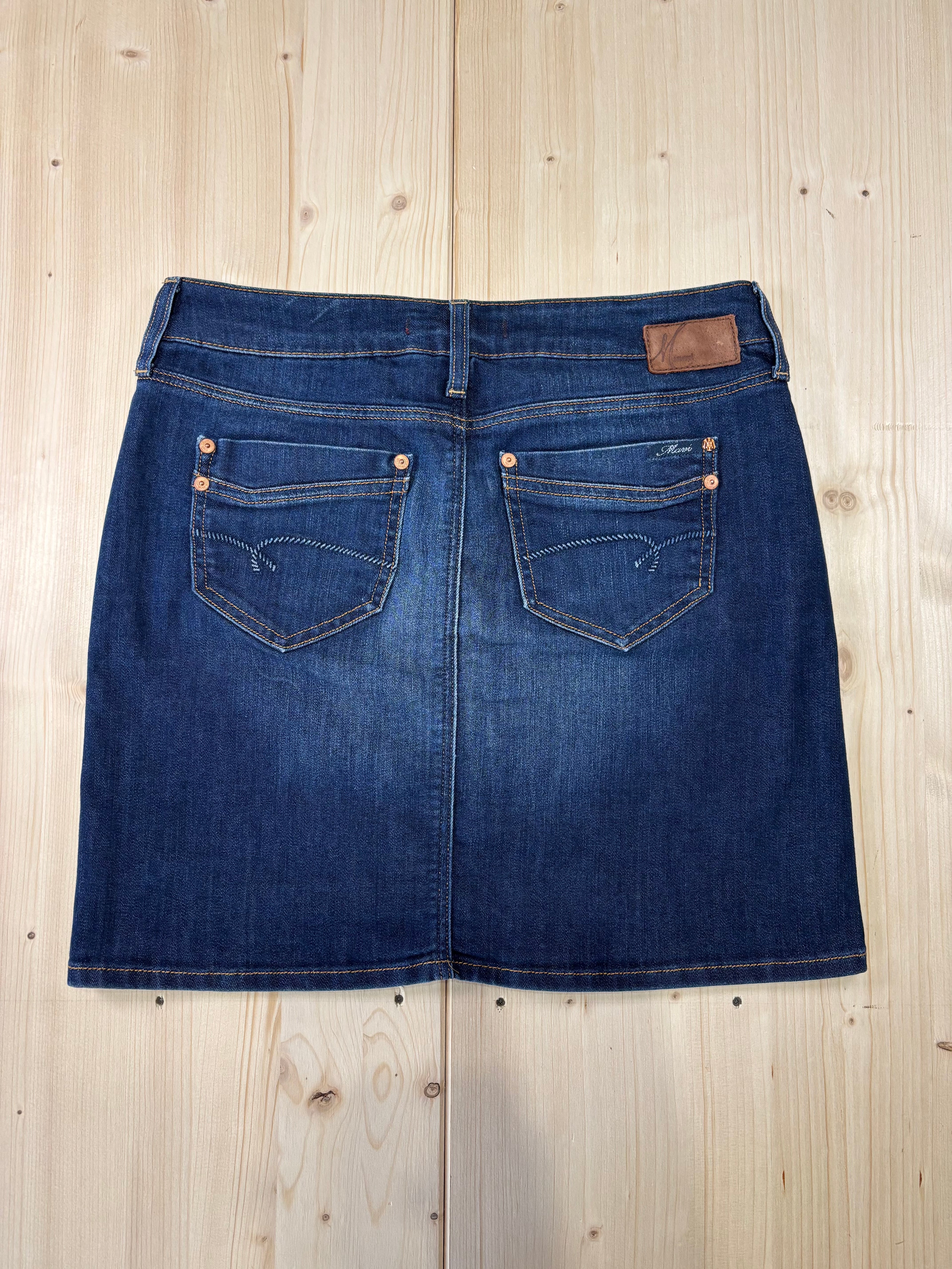Minigonna Denim Mavi Blu Scuro Donna Y2K Vintage