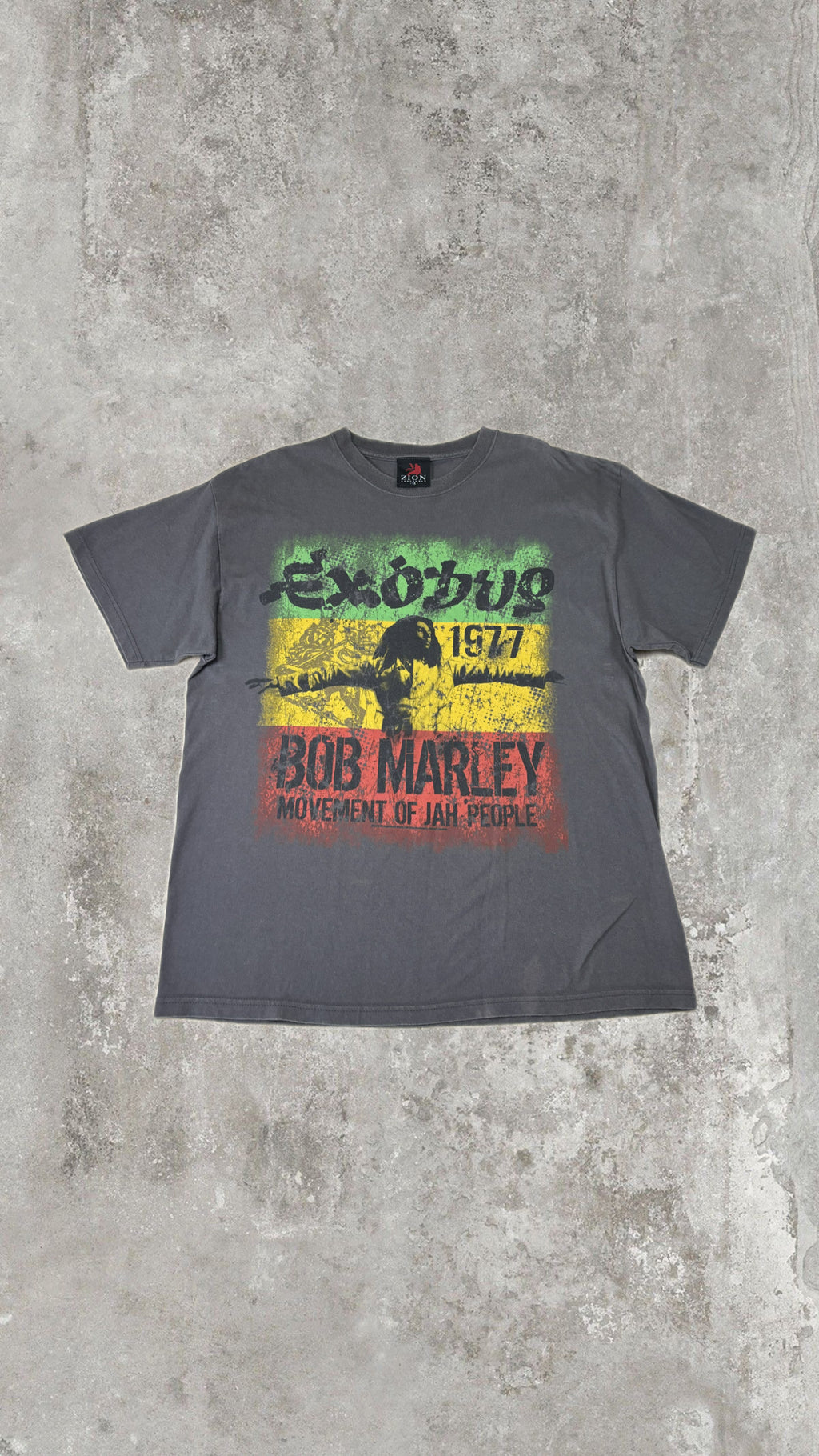 T-Shirt Bob Marley Exodus 1977 Grigia