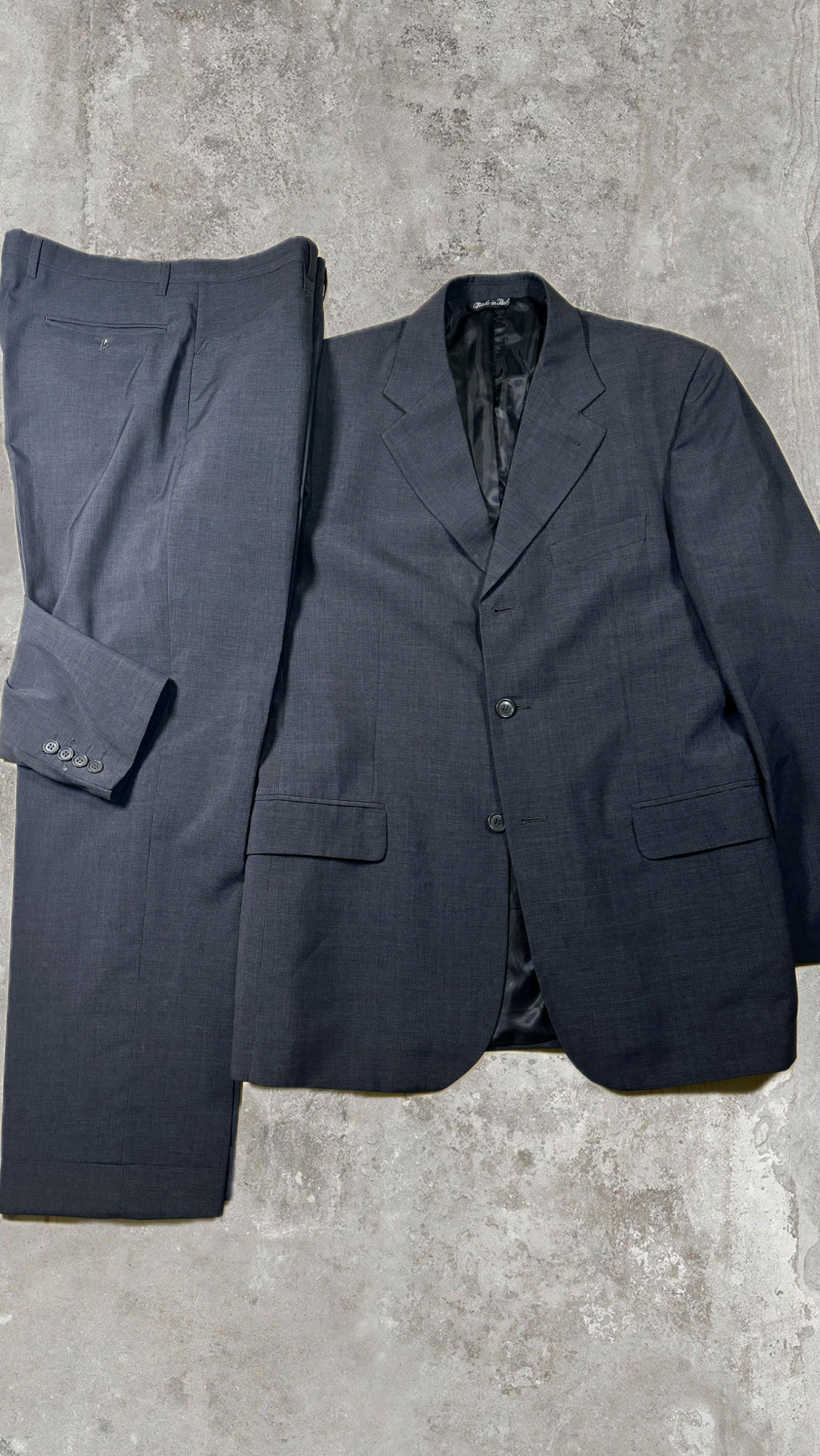 Vintage C.P. Langella Made in Italy Wool Blend Suit Set Grey 2 Piece
