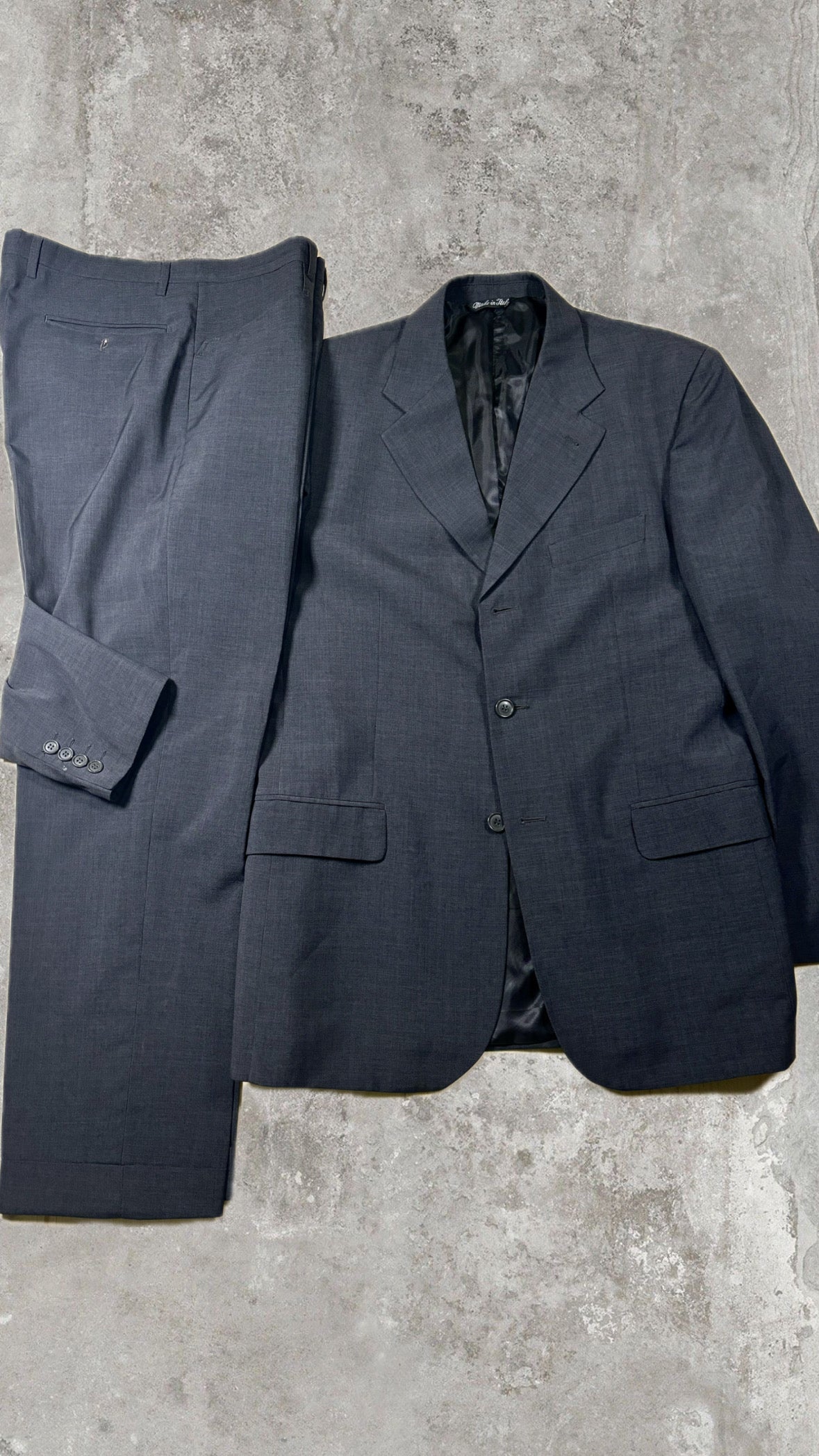 Vintage C.P. Langella Made in Italy Wool Blend Suit Set Grey 2 Piece