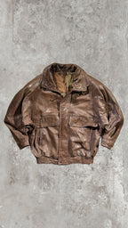 Bomber Vintage 80s in Pelle