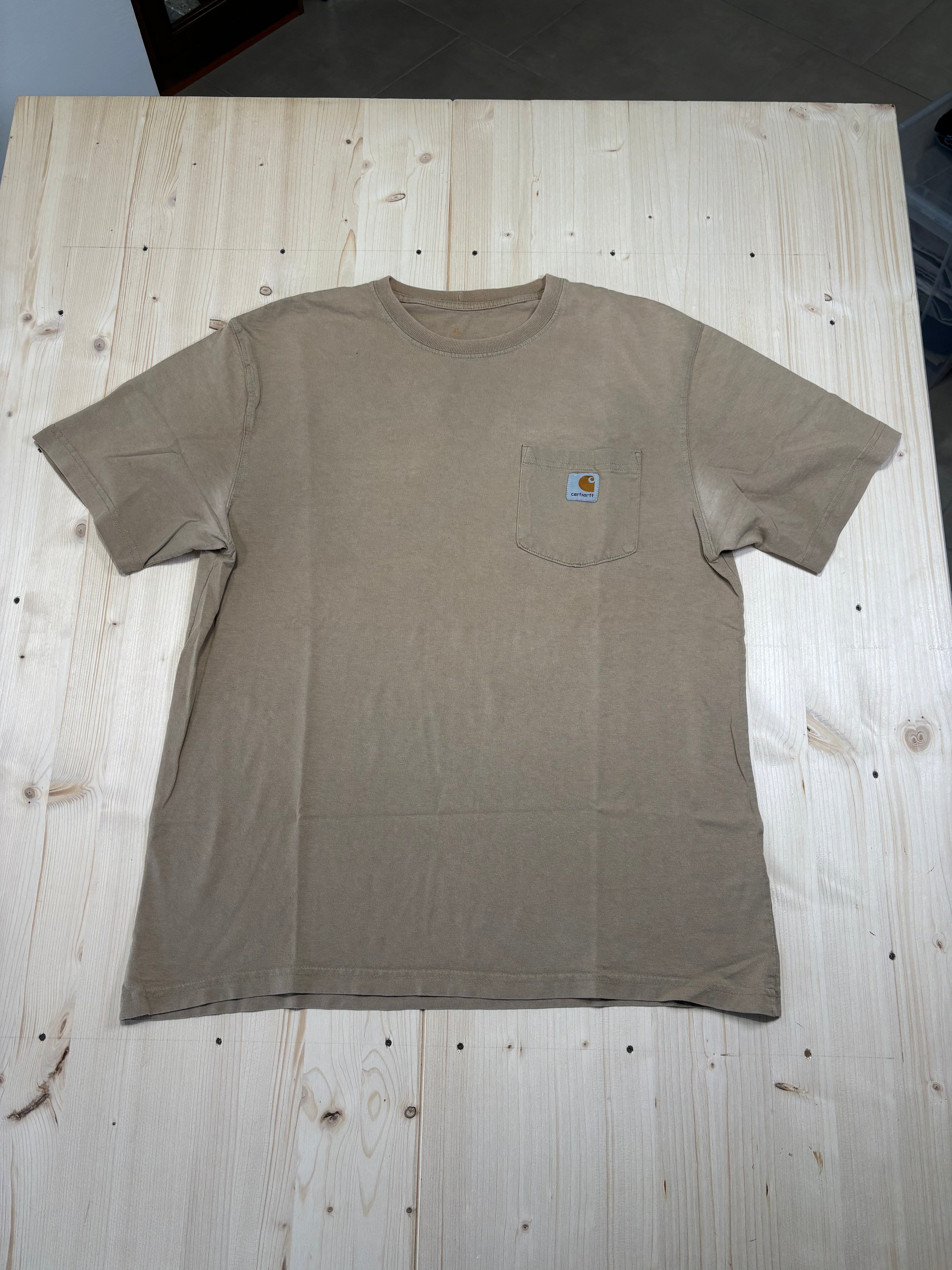 T-Shirt Carhartt Pocket Beige Vintage