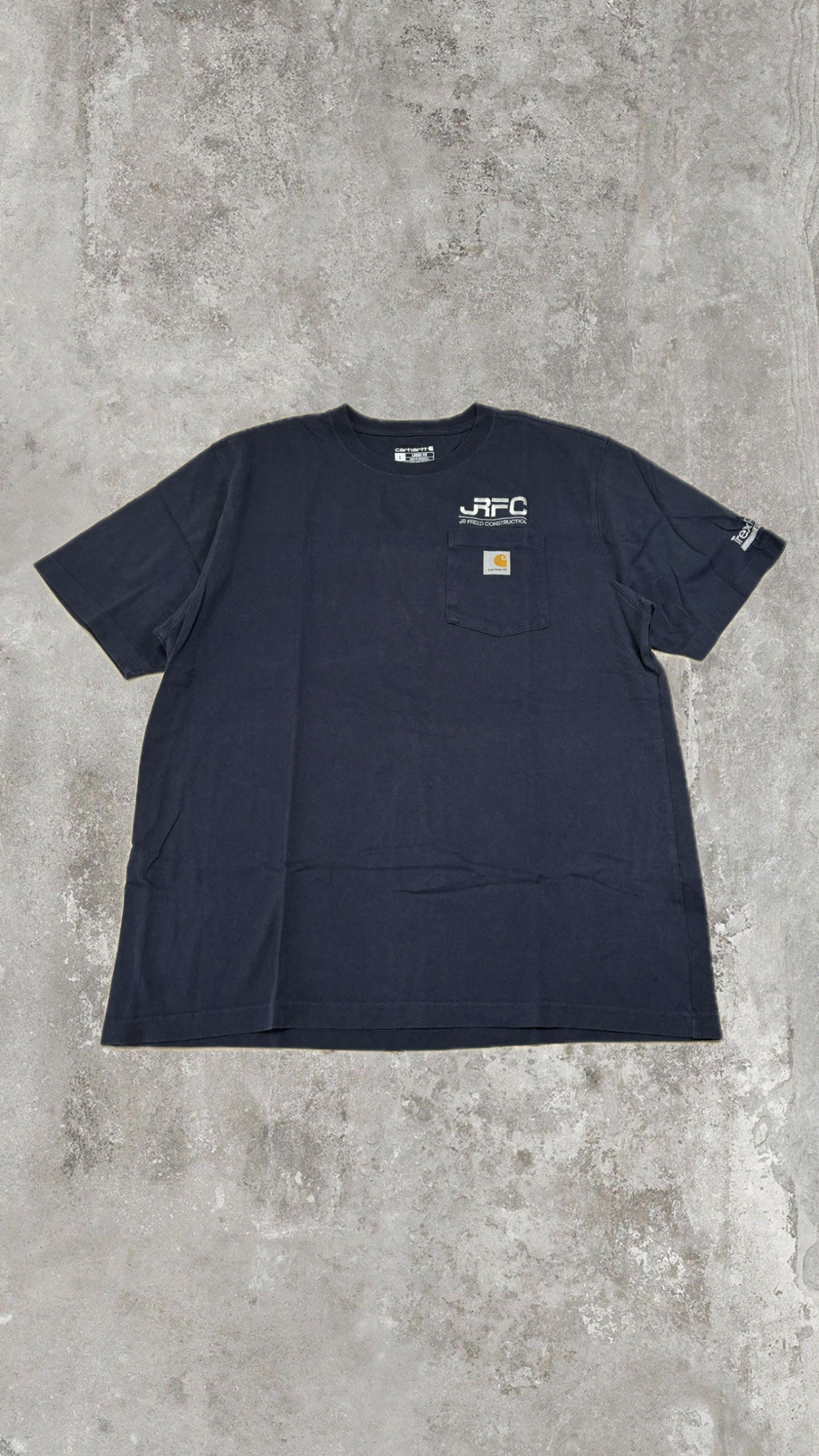 Carhartt Pocket T-Shirt Navy With Work Logo