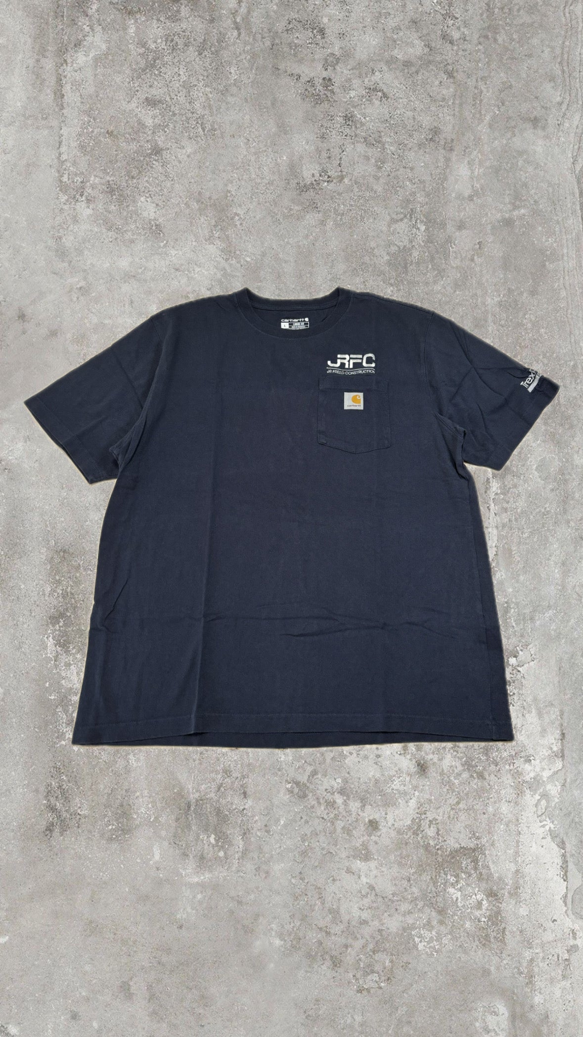 Carhartt Pocket T-Shirt Navy With Work Logo