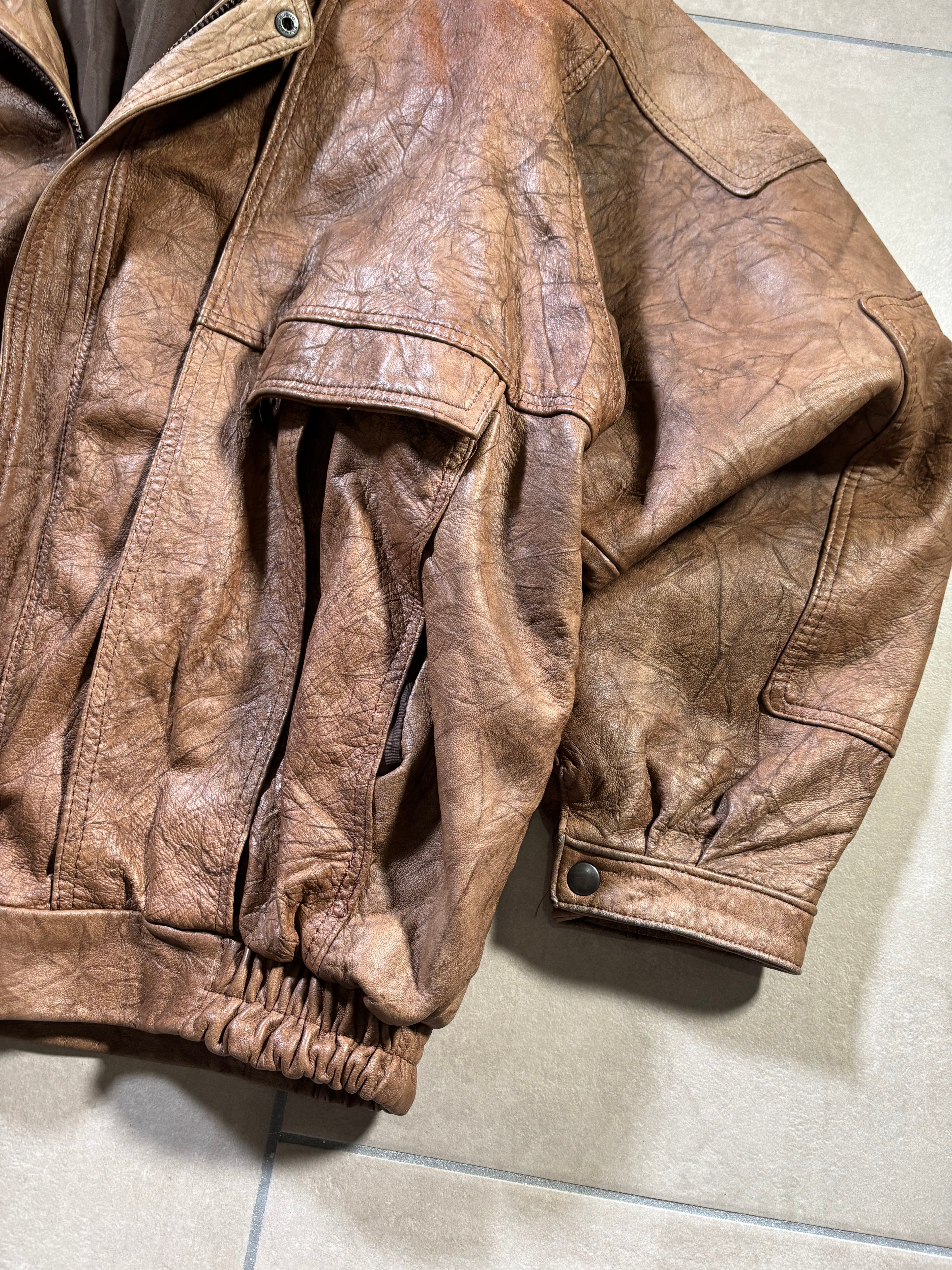 Bomber Vintage 80s in Pelle