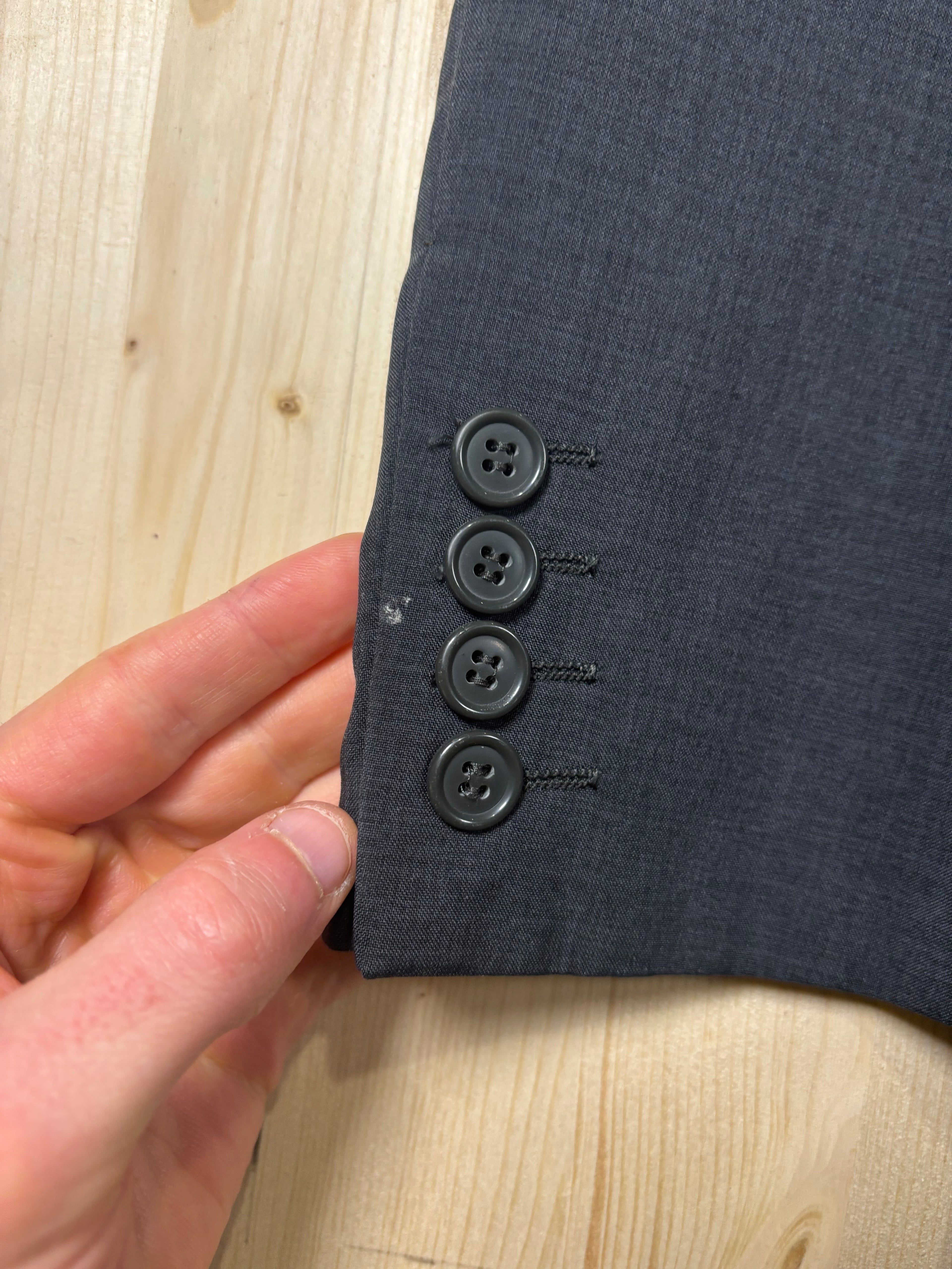 Vintage C.P. Langella Made in Italy Wool Blend Suit Set Grey 2 Piece