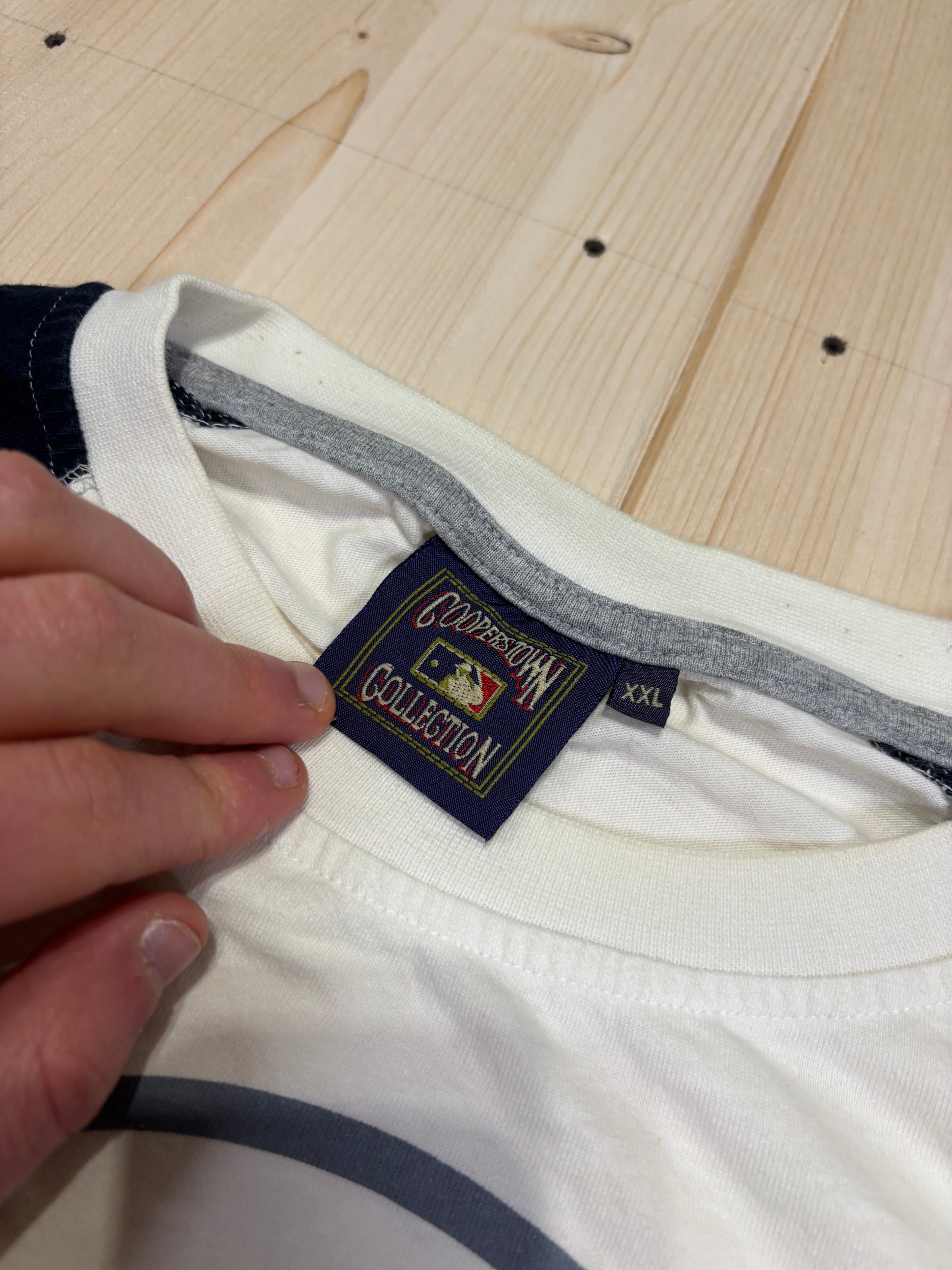 New York Yankees MLB Raglan Graphic T-Shirt White Navy