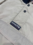 Vintage Chaps Ralph Lauren Hooded Anorak Jacket Beige / Navy
