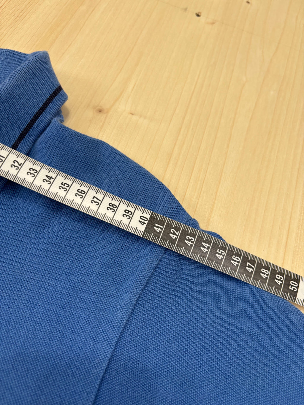 Polo Lacoste Vintage Blu con Taschino Logo Ricamato