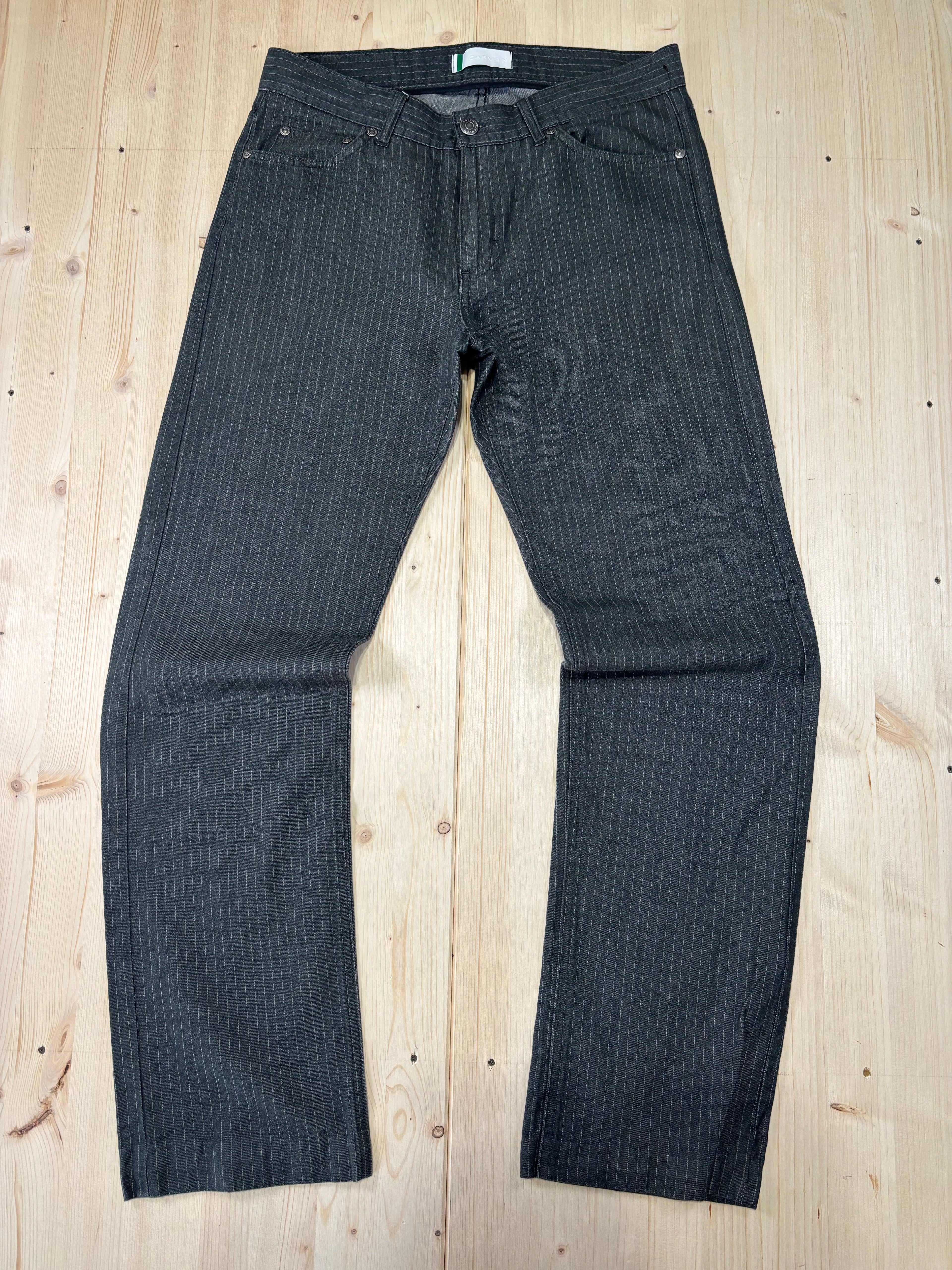 Pantalone Carven Donna Grigio Gessato Straight Vintage