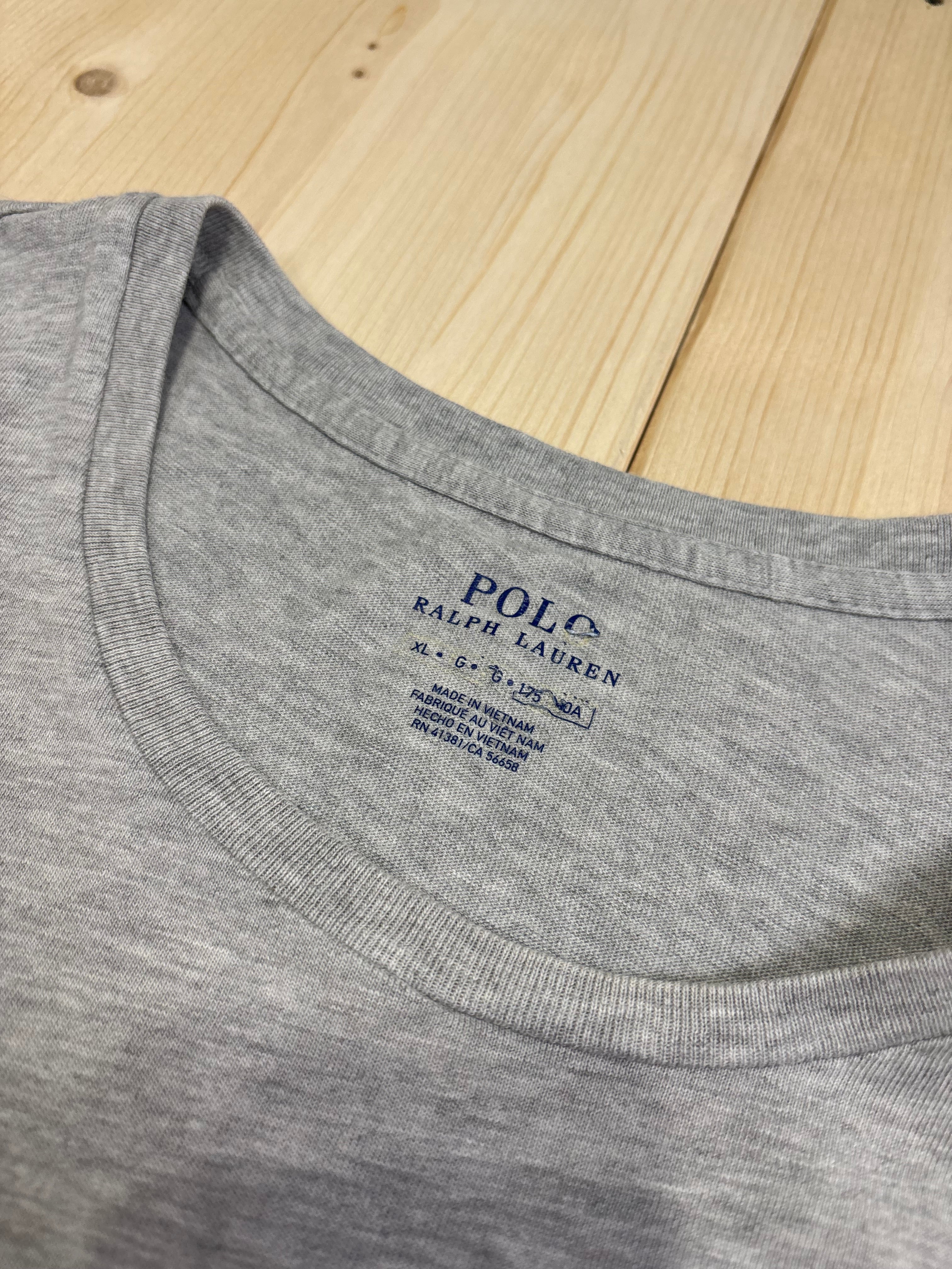 T-Shirt Polo Ralph Lauren Grigia con Logo Frontale - Maglietta Casual Donna