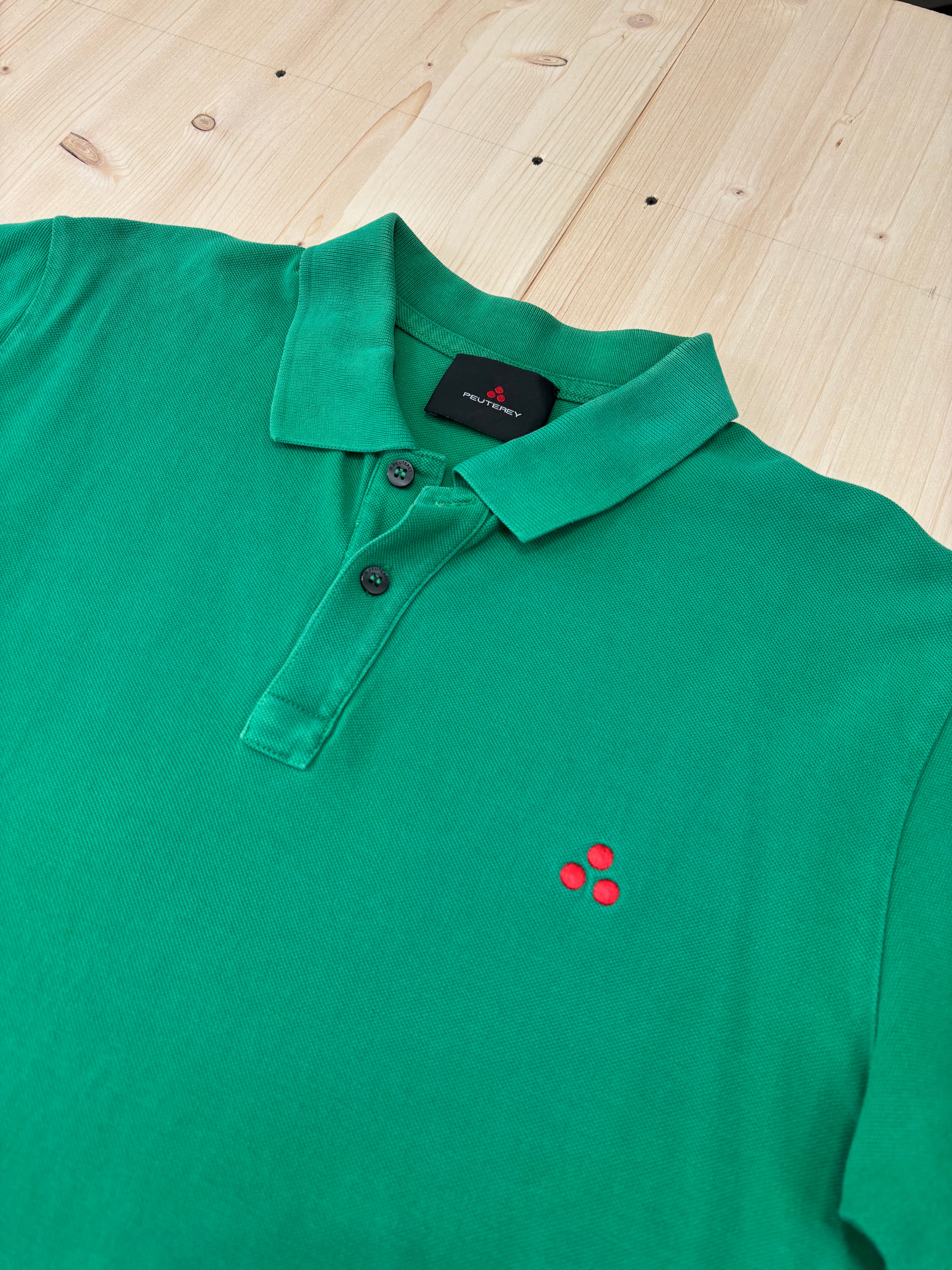 Polo Peuterey Uomo Verde con Logo Ricamato – Regular Fit