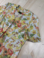 Camicia Donna Vintage Floreale in Lino e Cotone