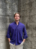 Cristiano Gironi Striped Button-Down Shirt Purple
