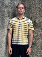 Polo Ralph Lauren Uomo Gialla a Righe Blu con Logo Ricamato