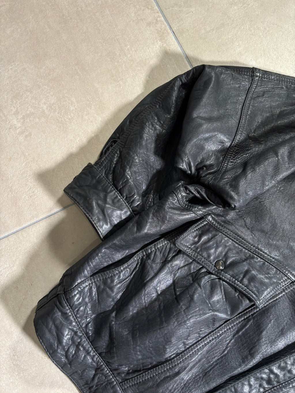 Leather Bomber 80s Vintage