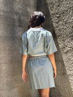 Completo Coordinato Burberrys Vintage a Righe Verdi Donna