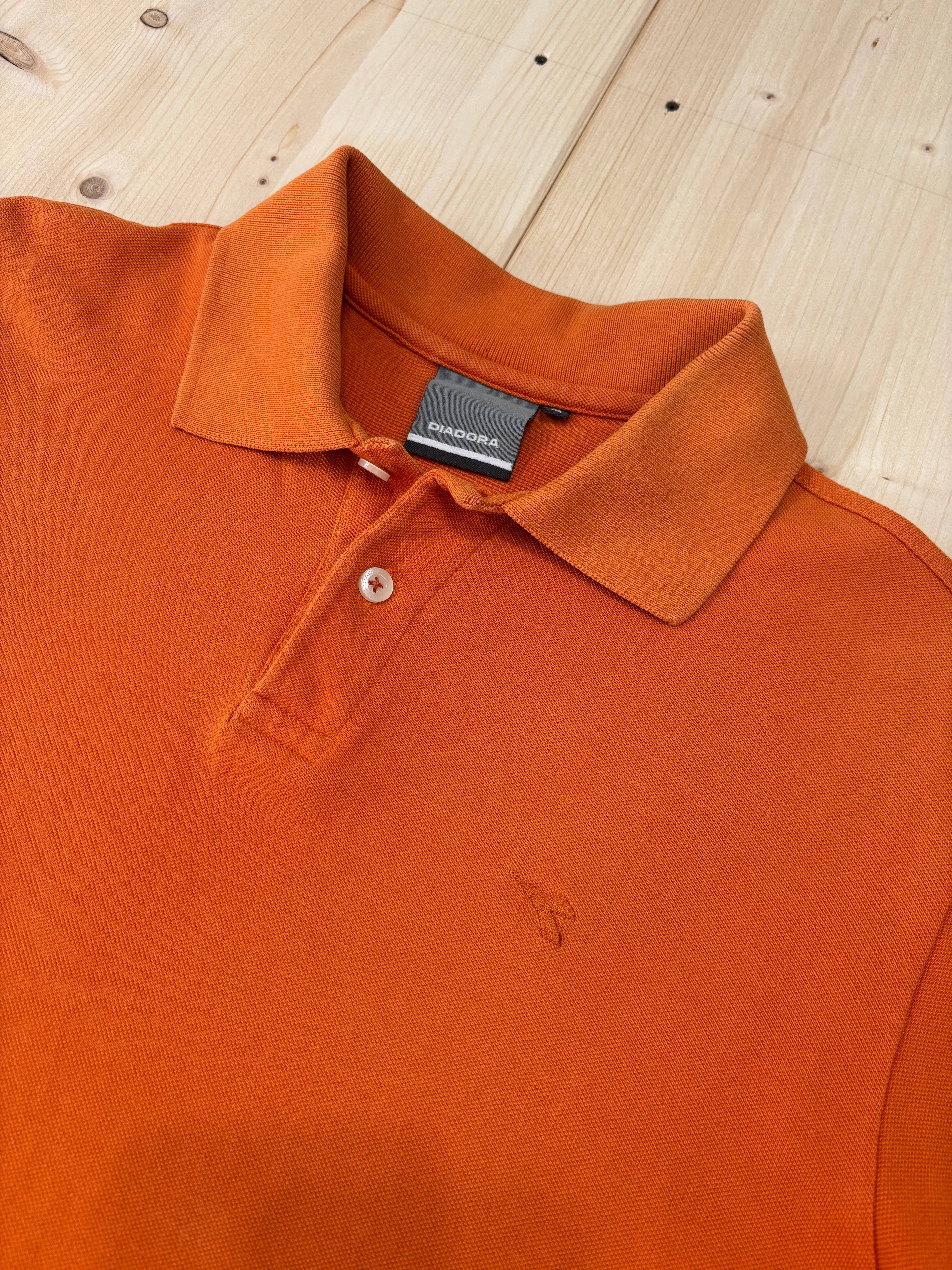 Polo Diadora Uomo Arancione Vintage Fit Regular