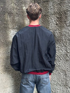 Nike Vintage 90s Black Red V-Neck Pullover Windbreaker