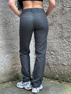 Pantalone Carven Donna Grigio Gessato Straight Vintage