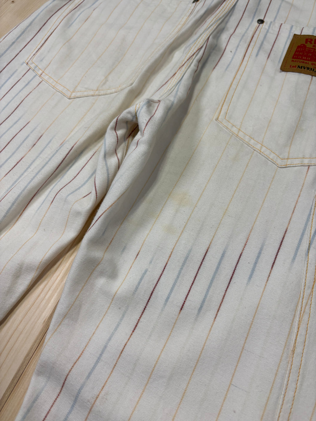 Pantalone Replay Vintage Donna Gessato Bianco Utility