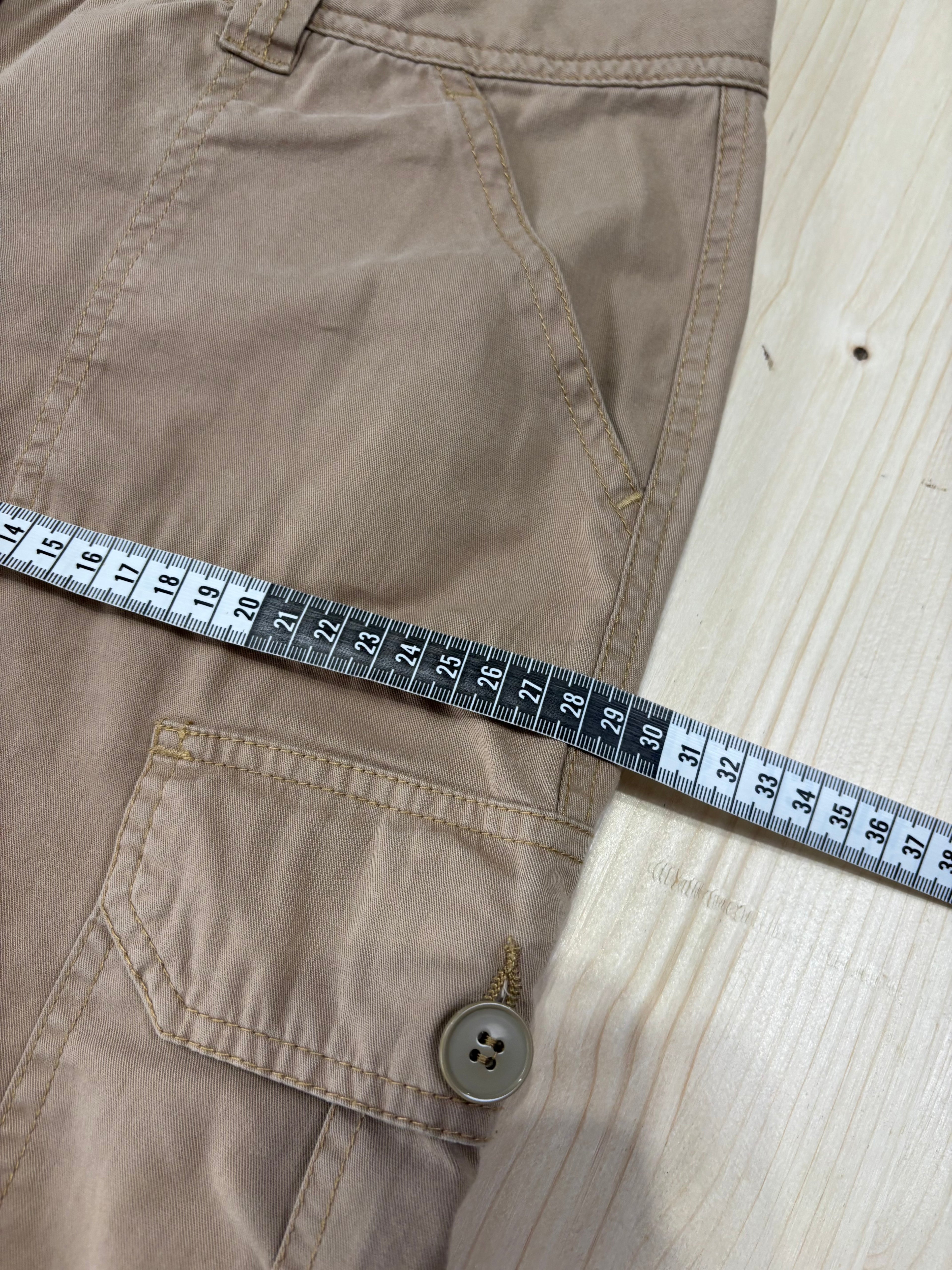 Pantalone Cargo Capri Donna Beige Vintage