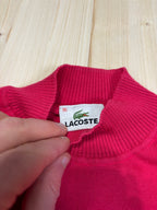 Vintage Lacoste Knit Mock Neck Top Short Sleeve - Fuchsia