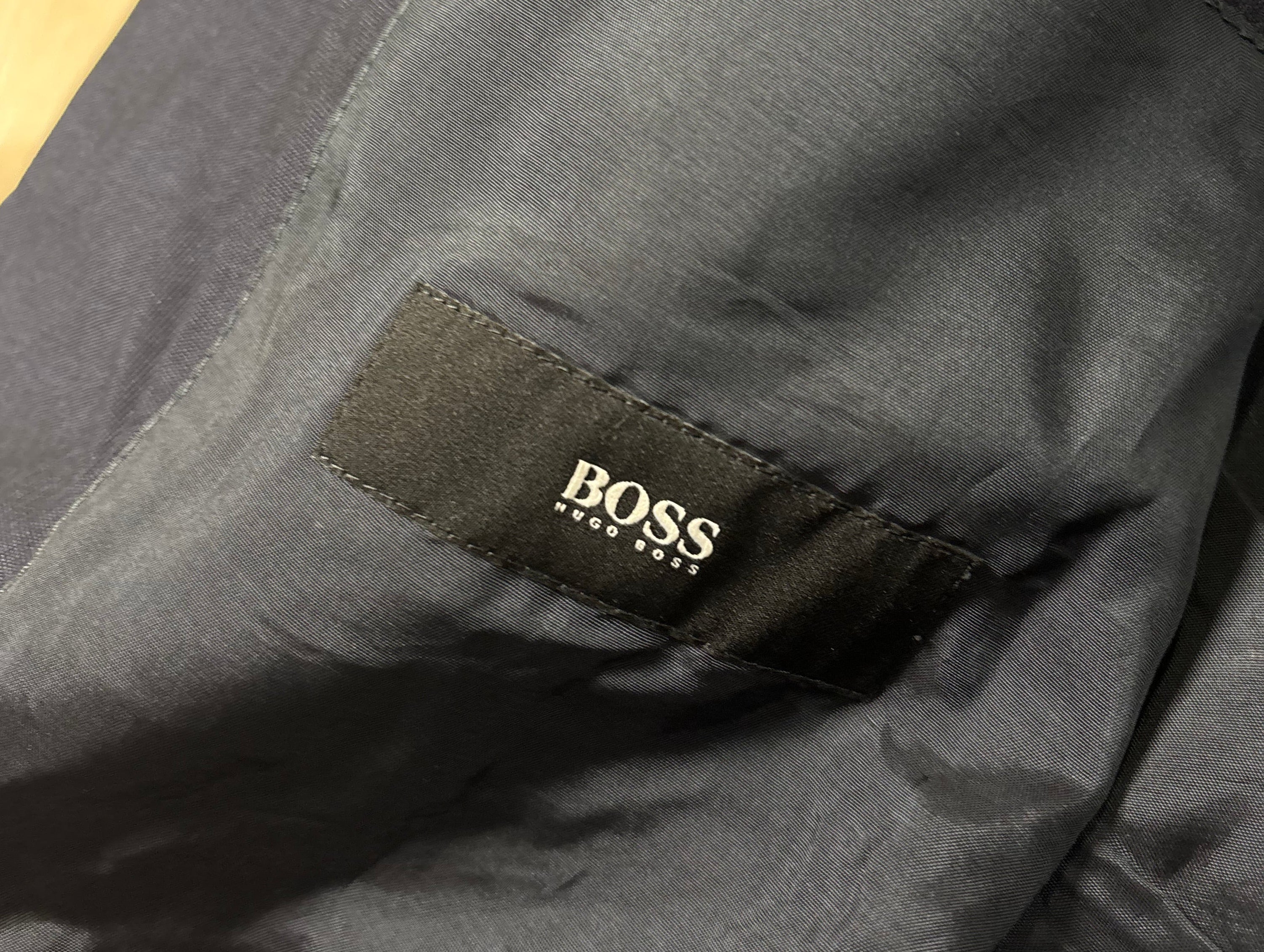 Hugo Boss Navy Wool Silk Tailored Blazer