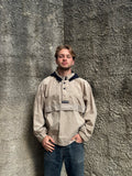 Vintage Chaps Ralph Lauren Hooded Anorak Jacket Beige / Navy