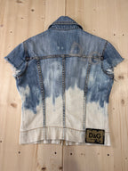 Gilet Donna D&G Denim Smanicato Tie-Dye Vintage