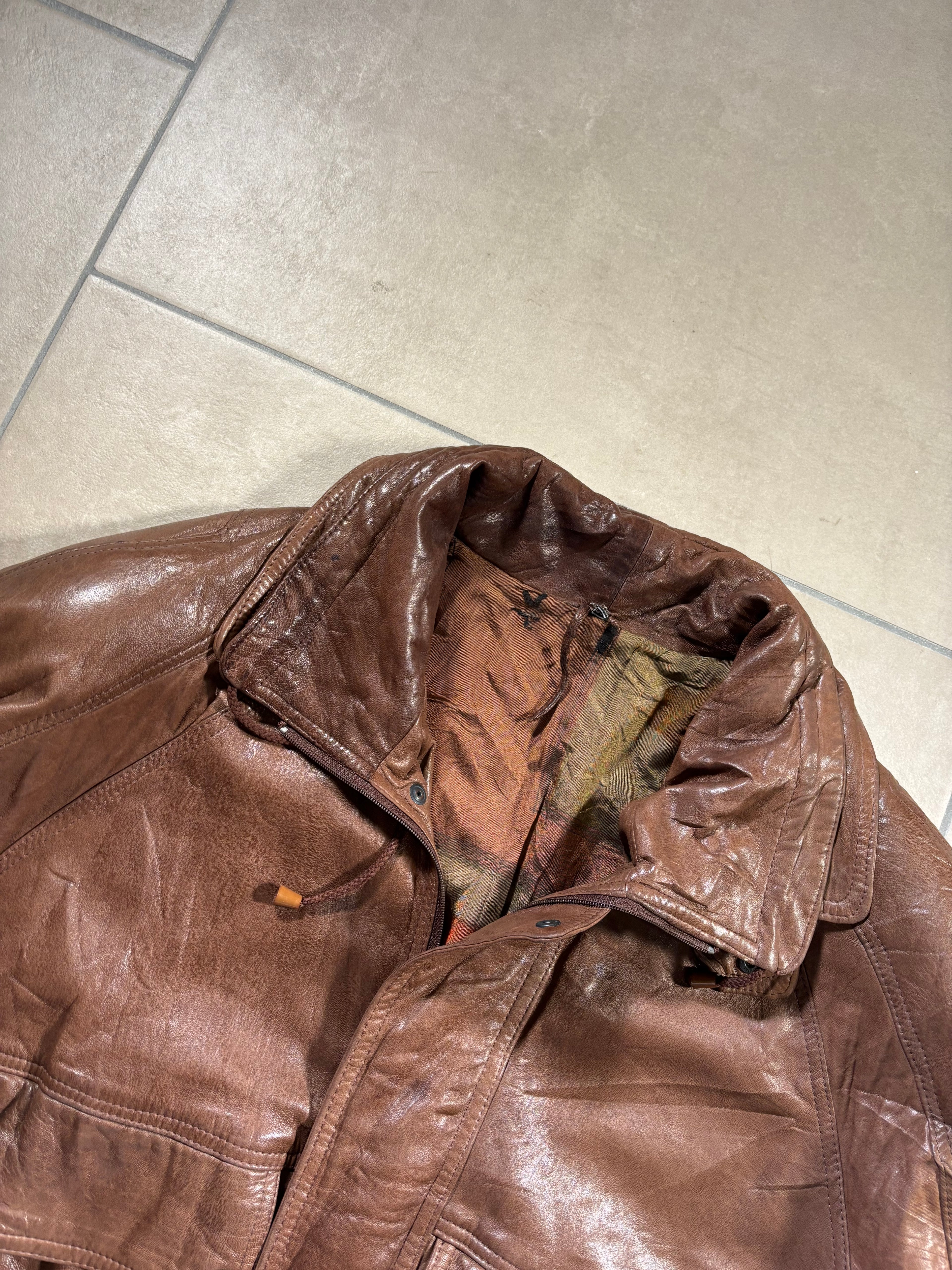 Bomber Vintage 80s in Pelle